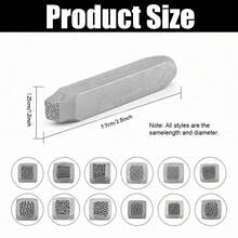 Steel Seal Stamping Set - Jewelry Metal Stamping Tool - Jewelry Carving Tool - Jewelry Chiseling Set Professional Craft Mold - Steel Texture - Suitable For Imprinting On Wood, Leather, Jewelry, Etc. - Handicraft And Art Stamping Set