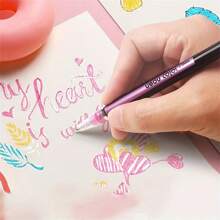 12 Unique Colored Glue Pens (No Replicas) - Exquisite Art Markers Made Of Plastic Material, Highlighter, Glitter And Watercolor Pens, Suitable For Adult Use