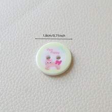 10/20 件可爱卡通樱花、动物印花彩色纽扣、时尚配饰、DIY 工艺用品，适用于服装、头饰、鞋子、手工奶油树脂装饰 - 彩色 - 查看 16