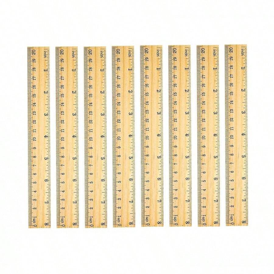 60 Pack Wooden Ruler 12 Inch Rulers Bulk Wood Measuring Ruler Office ...
