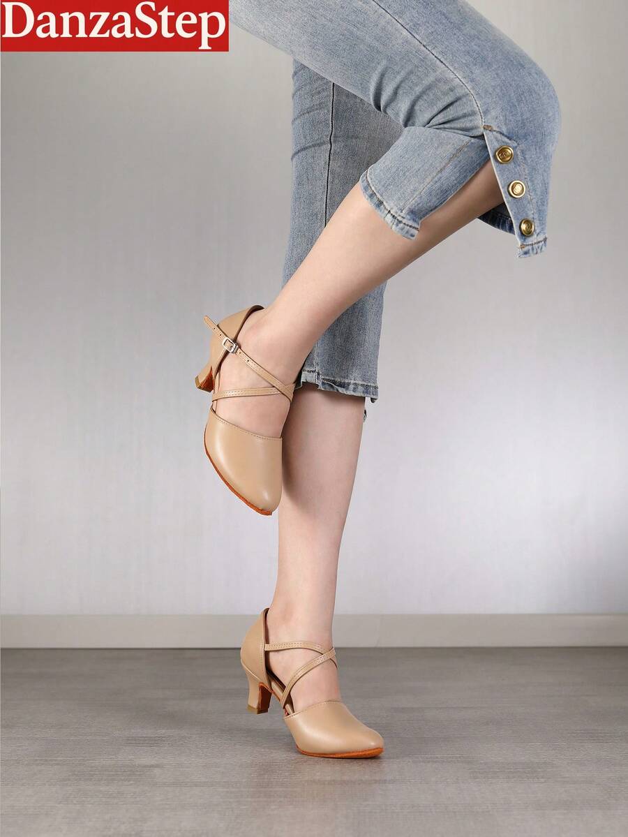 Women's Professional Ballroom Dance Shoes Comfortable Low Heel Modern Salsa Latin Tango Dancing Shoe