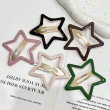 Pentagram Hairpin Collection Cute Side Clip BB Clip Dopamine Simple Drip Star Hairpin, Random Color