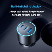 anker A2737車用充電器 高功率輸出 三口智慧分配電流 防滑設計穩固不掉 行車充電更安心 - 藍色 - 查看 3