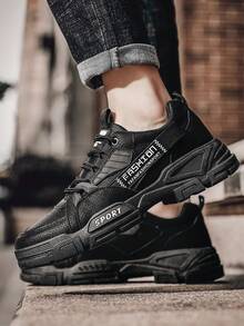 3D 圆点字母印花 + 解构线条低帮运动鞋，月球表面纹理防滑厚底系带运动鞋，千禧复古风格，适合通勤和轻度徒步旅行，燕麦色/玛瑙黑，适合咖啡馆通勤和城市轻度冒险，四季皆宜 - 彩色 - 查看 9