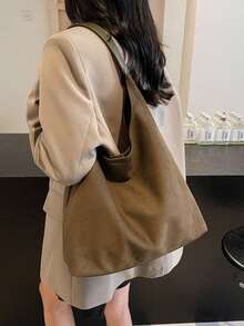 女士绒面革包 棕色绒面革包 绒面革流浪包 复古绒面革休闲包 绒面革单肩包 休闲流浪包 绒面革手提包 - 女士单肩包，带绒面革手提包选项 女士绒面革包 - 棕色绒面革手提包和单肩包，带拉链钱包，最新时尚女士绒面革包 女士秋季服装 - 彩色 - 查看 5