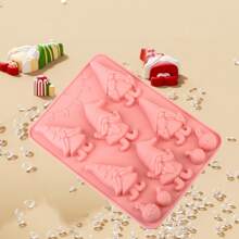 1pc Christmas, Halloween Silicone Santa Claus & Bell Mold, Christmas Cake Mold, Candy Mold, Easy Release, Suitable For Cake Decoration, Chocolate Mousse, Gummy - 3D Mold - Multi-Purpose Baking Christmas Christmas Decorations Christmas Pajamas Christmas Gifts Christmas Decor