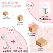 Peach Colored Flower Wall 3D Flower Wall Background Flower Wedding Rose Wall Background Flower Used For Bridal Shower Birthday Party Wedding Rose Photo Background Valentine's Day Halloween Christmas Decoration - 桃色 - 查看 3