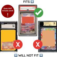 TOOUEE 3 Pcs Silicone Bumper Guard For PSA Graded Cards ONLY | PSA Slab Protector |Shield Your Slabs! | Ultimate Edge Protector Bumper | Exact Fit Snap Tight Protection | Shock Absorption | Drop-Proof Protect & Show Off Your Collection (Black) ﻿ - Multicolor - View 8