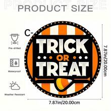 1PC 2D Flat Hanging Decoration Of Candy On The Witch Road - Old Time Halloween Theme, Candy Corn With A Smile, Witch Hat And Autumn Leaves - Perfect For Family, Living Room, Bathroom, Bedroom, Garage, Bar, Cafe - Ideal For Holiday Decoration, Halloween Decoration - Acrylic-round - View 15