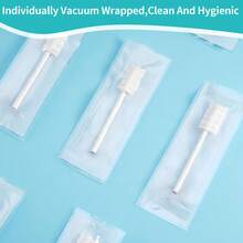 婴儿舌头清洁器婴儿牙刷30支装一次性婴儿牙刷用于清洁婴儿口腔纱布牙线用于清洁婴儿牙刷和口腔牙齿护理口腔卫生清洁棒适用于0-36个月婴儿 - 彩色 - 查看 7