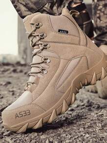 Outdoor Hiking Shoes, Camping Desert Boots, Work Boots, Lightweight Durable Military Combat Boots, Comfortable High-Top Shoes, Fashion Men's New Triangular Delta Climbing Shoes, Battlefield Training Military Boots