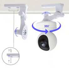 1pc/2pcs Wall-Mounted Camera Bracket, Suitable For Indoor Wireless Network Security Camera Hanging Wall-Mounted Support Base, Camera Bracket No Nail Wall-Mounted Camera Security Fixed Frame Adhesive Base Screws, Suitable For Dome Camera Bracket Monitoring CCTV