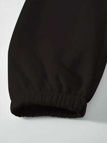 Customizable Plus Size Athleisure Pants, Personalized Text Print, Drawstring Waistband, Machine Washable - Comfortable Home Lounge Pants, Loungewear | Elastic Waistband Pants | Autumn & Winter Women's Casual Drawstring Warm Fleece Loungewear Jogger Pants