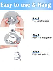 6 件/12 件（海军蓝 + 银色）金色 PVC 双尾螺旋装饰，气球尾部悬挂装饰配件，适用于生日派对、婚礼装饰，增添气氛，丝带