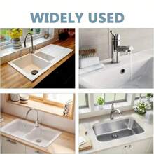 1/4/6pcs Plastic Bathroom Kitchen Basin Sink Overflow Cover Ring Insert Replacement, Chrome Hole Round Drain Cap, Basin Accessory Sink Basin Trim Overflow Cover Insert In Mesh Hole Round Caps Silver Tone Home Bathroom Decor Back To School