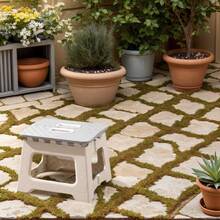 Multi-Color And Multi-Size Optional Folding Stool, Multi-Functional Stool, Lightweight Folding Chair, Suitable For Outdoor Home Patio And Other Multi-Scene Use - Xám - Xem 4