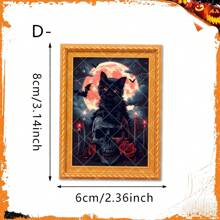 1/8/16/24pcs Vintage Ghost Fridge Magnet Wooden Gold Picture Frame Mini Magnetic Refrigerator Decoration For Home Cabinet Halloween Party Gift