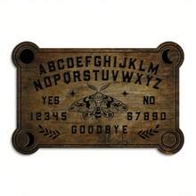 Bộ 4 dụng cụ bói toán pha mặt trăng và bướm đêm, bao gồm bảng trả lời bằng gỗ, bảng tâm linh, giá đỡ bài Tarot, bảng thông tin bằng gỗ, đồ trang trí bằng pha lê - Nhiều màu - Xem 8