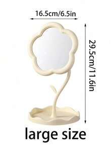 1 pieza Espejo de escritorio con forma de flor, adecuado para dormitorio, habitación, espejo de maquillaje de tocador, diseño de girasol, decoración con forma de corazón, desmontable, alta definición, maquillaje, económico, decoración de habitación, tocador, viaje, dormitorio, accesorios de maquillaje, espejo, espejo de tocador, económico, relleno de calcetines, maquillaje, herramientas de maquillaje, cosas baratas, regalos, regalos para mujeres, regalos de Navidad - Ver 11