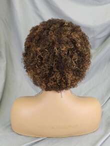 Human Hair Afro Wig Natural Brown Afro Kinky Curly Bob Wig For Women - Brazilian Remy Hair,Human Hair Pixie Cut Wigs For Black Women Easy Wear & Go, Shoulder-Length Style, Rose Net Cap, Perfect For Everyday Glamour - Kinky Curly Water Wave Pixie Glueless Wig For Women, Machine-Made Short Wigs With Rose Net Cap For Daily Use, Hair Wig Seamless Appearance, Breathable Material Suitable As Women's Gift - Multicolor - View 14