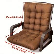 1 /2 Widened And Thickened 21.7-Inch Wide Polyester Fiber Lounge Chair Cushions - Comfortable And Soft, Washable, With Straps, Full-Back Support Fabric Seat Covers, Suitable For Garden Furniture, Outdoor Seating And Indoor/Outdoor Use