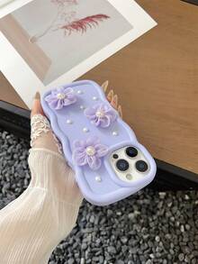 花形手机壳适用于三星 Galaxy S25、S24、S24Plus/S24+、S24Ultra、S24FE、S20、S21、S22、S23 可爱手机壳，适用于 11/11 Pro Max/12 Pro/12 Pro Max/13/13 Pro Max/14/14 Pro/14 Pro/15 Pro Max/16 Pro Max iPhone16E 硅胶手机壳防水防震防摔防刮 - 紫色 - 查看 4