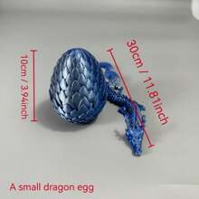 1pc 3D Printed Giant Scaled Dragon Egg + 23.62 Inch Large Decorative Item, Home Gift, Party Gift, Halloween & Christmas Gift, Fashionable Scaled Dragon Decor