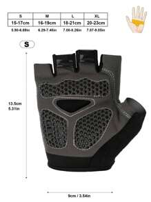 1 Pair Outdoor Sports Cycling Half-Finger Gloves For Men & Women, Suitable For Hiking, Fitness, Yoga, Driving, Fishing, Multi-Size Shock-Absorbing Anti-Slip Breathable Fingerless Gloves