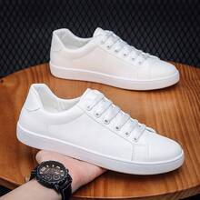 2025 Autumn New Fashion Sneakers Youth Student White Shoes Men's Shoes Korean Style Casual Shoes  Single Shoes - Toàn màu trắng - Xem 3