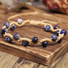 Braccialetto fatto a mano in pietra naturale imperiale, braccialetto da yoga e meditazione per donna, regalo perfetto per uso quotidiano, vacanze estive e gioielleria
