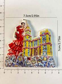 1 pieza Imán de nevera 3D de España, pegatina magnética para refrigerador de recuerdo de viaje para el hogar