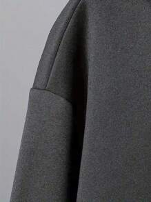 1pc Tween Girl Fleece Lined Thick Warm Hoodie Sweatshirt, Young Student Clothing, Suitable For Kids Autumn/Winter Long Sleeve Top