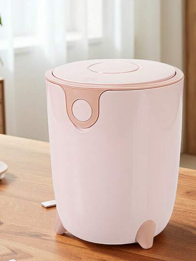 Mini Desk Trash Can With Lid, Creative Household Office Small Bedroom Living Room Kitchen Garbage Bin, Mini Desktop Trash Can With Press Lid For Living Room, Bedroom, Dining Room