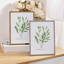 1 件相框，小型桌面相框，银色金属相框，适合桌面展示和墙壁装饰 - 父亲节、婚礼、生日的最佳礼物