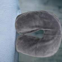 1 件水疗按摩枕套，带 U 型颈部支撑和镂空设计 - 柔软毛绒可机洗耐用面部靠垫，适用于沙龙、水疗、家庭使用