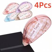 4卷装双面胶带，适用于手工制作（适用场景：剪贴簿胶带、通用胶带、剪贴簿卷轴式用品、日记装饰、办公及教学用品；适合成人和学生使用），规格：0.3英寸*26英尺 - 彩色 - 查看 7