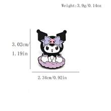 Sanrio Sanrio 1 szt./5 szt. Hello Kitty Kuromi Anime Cartoon Urocza i oryginalna broszka metalowa naszywka, dodatek do odzieży, plecaka, nadaje się do noszenia na co dzień i jako prezent dla przyjaciół. Akcesoria biurowe, koszule, kurtki, biżuteria, Boże Narodzenie, Halloween.