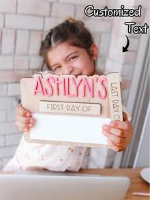 Cartel del primer día de clases, cartel de vuelta al colegio, cartel del primer y último día de clases, accesorio para fotos de vuelta al colegio, pizarra personalizada del primer día de clases, multifuncional, ornamental, reutilizable, exquisita, elegante, de alta calidad, colorida, moderna, personalizada, única, regalo ideal para él, regalo ideal para ella, novio, papá, novia, mamá, familia, amigos, salón de té, hogar, jardín, oficina, para aniversarios, para el Día de San Valentín, para el Día de la Madre, para cumpleaños, para el Día del Padre, para graduaciones, para bodas, para inauguraciones de casa - muchos - Ver 1