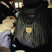 1pc Embroidered Bear Mom Stroller Organizer Bag, Portable Milk Bottle Diaper Storage Bag, Kids Stroller Hanging Pouch, Stroller Accessory Organizer Bag - Multicolor - View 8