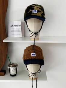 Retro Leopard Plush Warm Ushanka Hat, Women Winter Earflap Windproof Aviator Hat, New Mature Sexy Leopard Plush Earflap Hat, Women Winter Warm Ushanka Hat - Multicolor - View 2