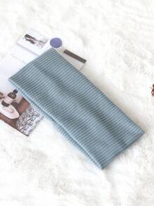 Diadema a rayas de color liso para mujer (1 pieza), versátil para lavarse la cara, maquillarse, hacer deporte, usar a diario, como accesorio para el cabello, ideal para otoño, viajes y como detalle para rellenar calcetines navideños.