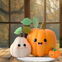 Halloween Table Decorations Cute Pumpkin Acrylic Sign 2D Flat Ornaments Centerpieces