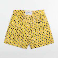 Kids Puffins Swimshorts - Yellow - View 2