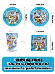 Paw Patrol The Paw Patrol Themed Party Tableware Set Is Now Available! It Contains 20 Custom Plates, 20 Exquisite Placemats And 10 Cute Paper Cups, Which Are Enough For 20 Young Team Members To Have A Lively Party! With The Iconic Paw Patrol Blue As The Main Color, The Visual Impact Is At Its Peak! Whether It's A Birthday Party,