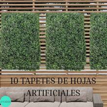 TAPETE DE HOJAS VERDES ARTIFICIALES, DECORACIONES PARA JARDIN, BLACÓN, HOGAR. PLANTAS FALSAS DE PLÁSTICO, TAPETE DE PLÁSTICO, FOLLAGE ARTIFICIAL VERDE. - Verde B 6 - Ver 2