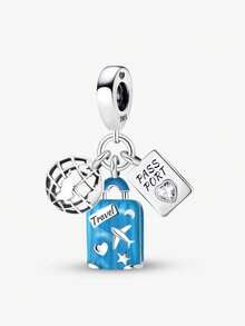 1 件时尚粉色和紫色香水珠饰适合女士手链手镯 DIY 珠宝制作和日常服装搭配珠宝装饰适合女孩