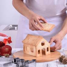 Set de tăietoare de biscuiți 3D de Crăciun, 10/18 buc, cu desene animate de ren din oțel inoxidabil, forme de biscuiți cu om de zăpadă, potrivite pentru sărbători, tort de ziua de naștere, aluat, gogoși, fondant - Instrumente de copt Crăciun, decorațiuni de Crăciun, pijamale de Crăciun, cadouri de Crăciun, decor de Crăciun