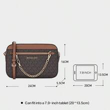 Michael Kors Jet Set Large Logo Crossbody Bag For Women Commute Travel Work Office Dress Bags Mother's Day Crossbody Bags Gifts For Her - màu đen - Xem 9
