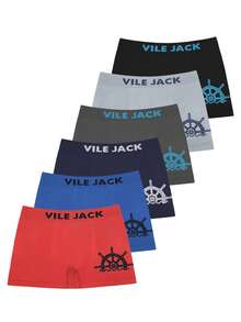 10 piezas de calzoncillos tipo bóxer para adolescentes varones, ropa interior de poliéster con estiramiento, cómoda y sin etiquetas, pantalones cortos tipo bóxer para jóvenes - Multicolor - Ver 7