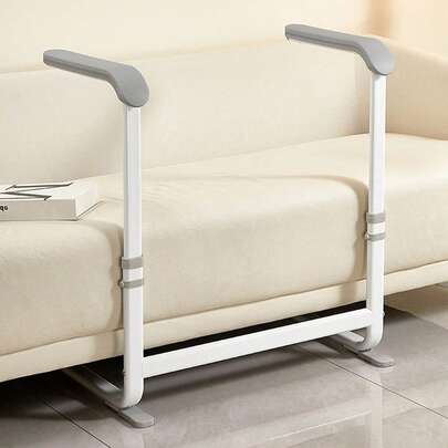 Toilet Sofa Standing Aid - 6 Height-Adjustable Standing Aid With Cushion Handle For Seniors, Mobile Grab Bar Auxiliary Support Frame For Couch Armchair Bathroom, Non-Slip Transfer Aid Mobile Assistance, Grey